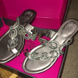 Vince Camuto Sparkle Sandals- 7-Wide